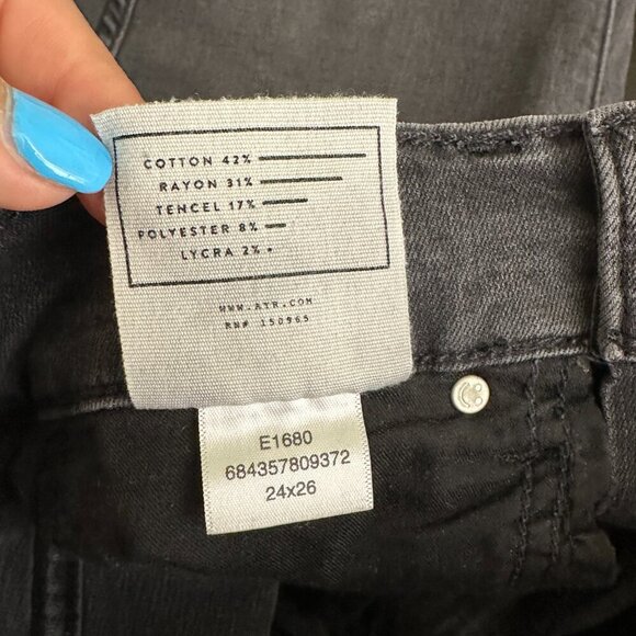 AYR The Riser Jet Black Skinny Jeans 24 x 26 #7948 - Picture 9 of 12